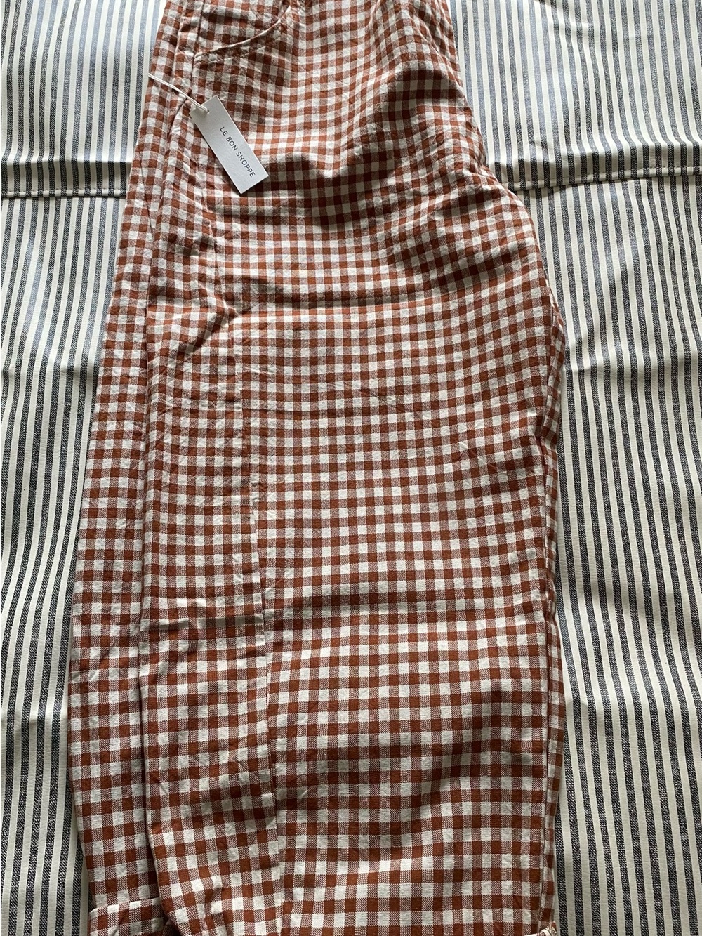 Le bon shoppe gingham cinnamon arc pants